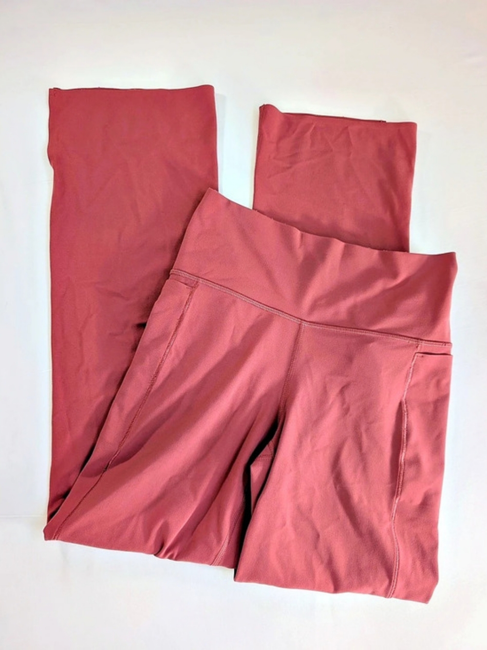 Athleta Transcend Stash Crop Straight Leg Pana - Dusty Rose Pink